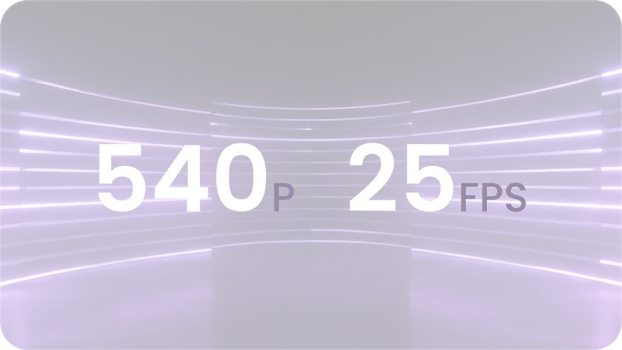 540P + 25 FPS 实时交互